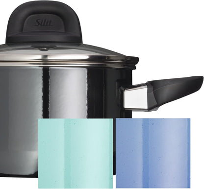 Silit Modesto Line 4-Piece Saucepan Set with Glass Lids Silargan Functional Ceramic Induction Saucepan Black