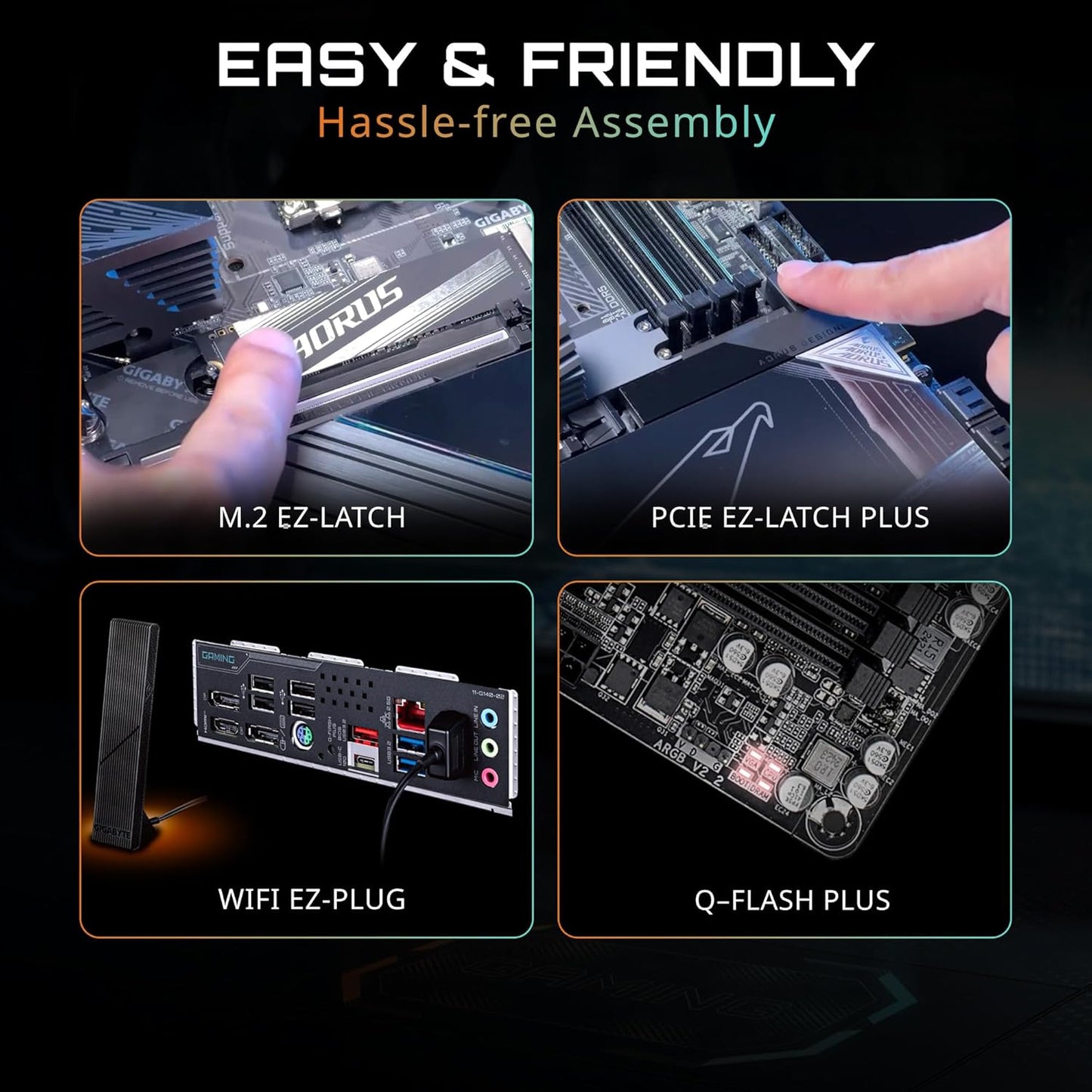 GIGABYTE B850 AI TOP AMD AM5 ATX Motherboard, Support AMD Ryzen 9000/8000/7000 Series, DDR5, 16+2+2 Power Phase, 3X M.2, PCIe 5.0, USB-C, WIFI7, 10GbE, EZ-Latch, 5-Year Warranty