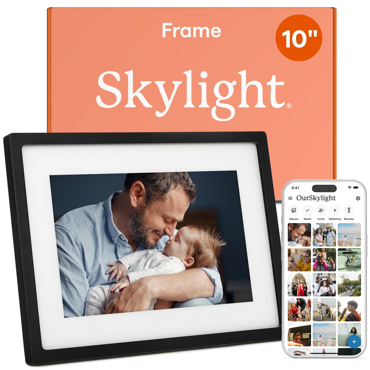 SKYLIGHT WiFi Digital Picture Frame - 10 Inch Touch Screen