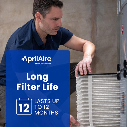 AprilAire 213 Replacement Filter for AprilAire Whole House Air Purifiers - MERV 13, Healthy Home Allergy, 20x25x4 Air Filter (Pack of 4)