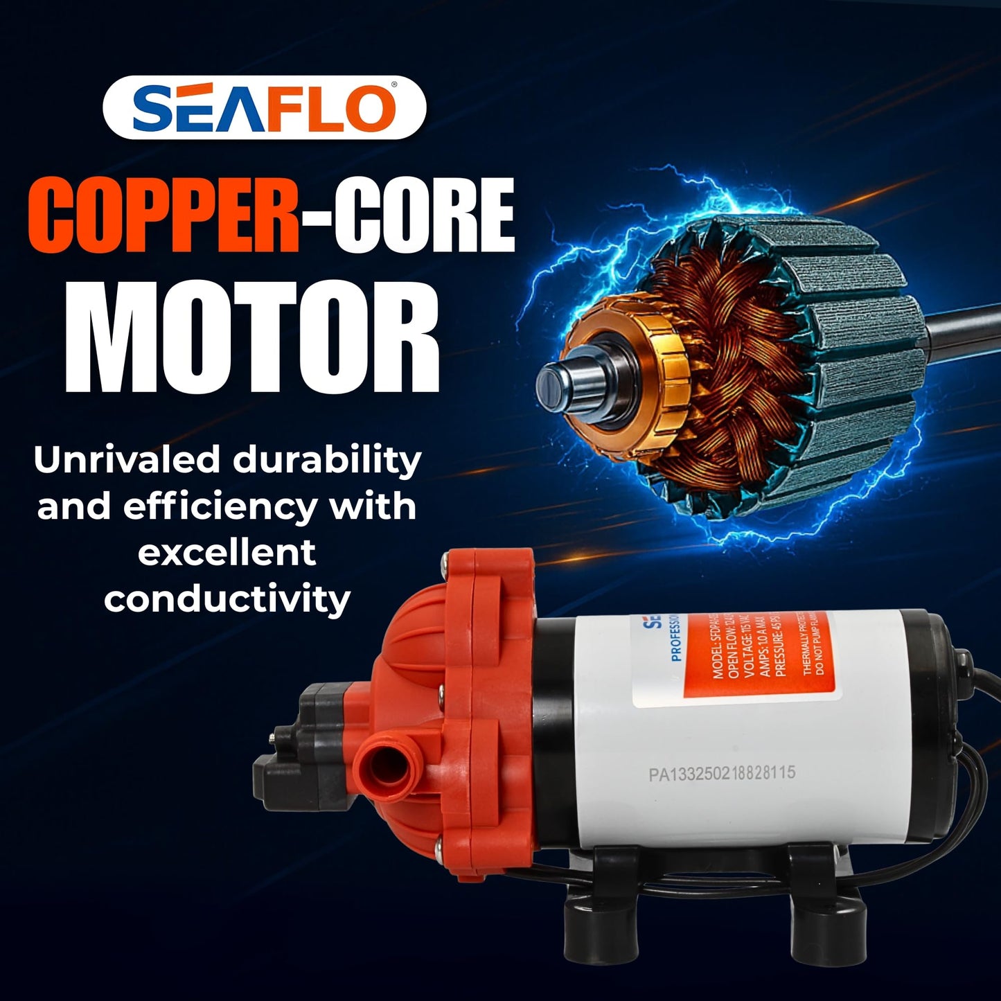 SEAFLO 33 Series Water Pump | 110V AC 3.3 GPM Self Priming