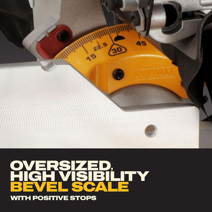 DEWALT Miter Saw, 12 Inch Double Bevel Sliding Compound Miter Saw, Includes Blade Wrench and Clamp, Increased Crosscut Capacity, Powerful 3800 RPM Motor 15 Amp (DWS779)