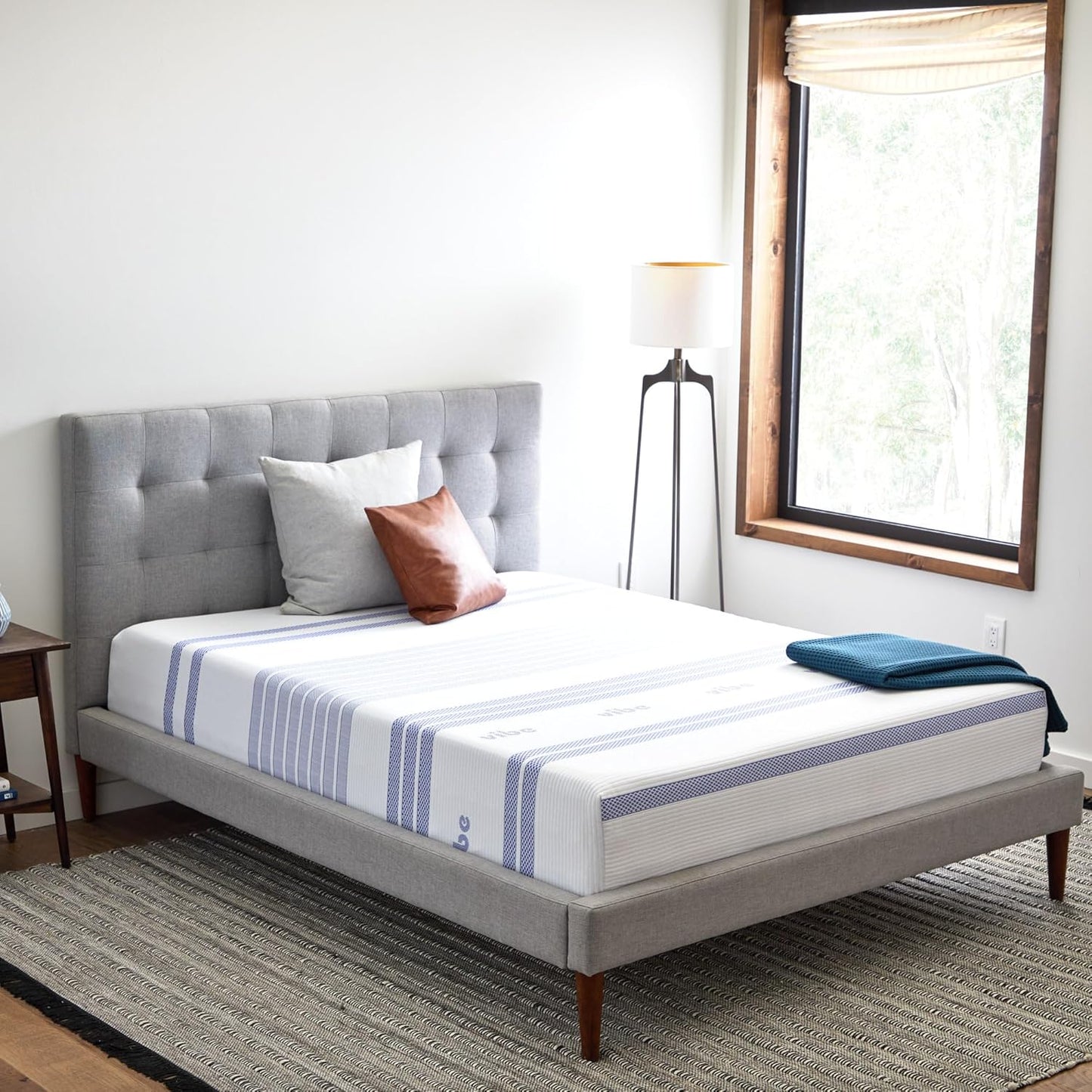 Vibe Gel Memory Foam Mattress, 12-Inch CertiPUR-US Certified Bed-in-a-Box, King, White