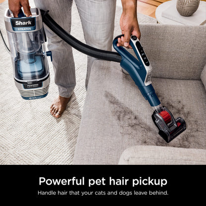 SHARK Upright Vacuum Stratos with DuoClean PowerFins Navy