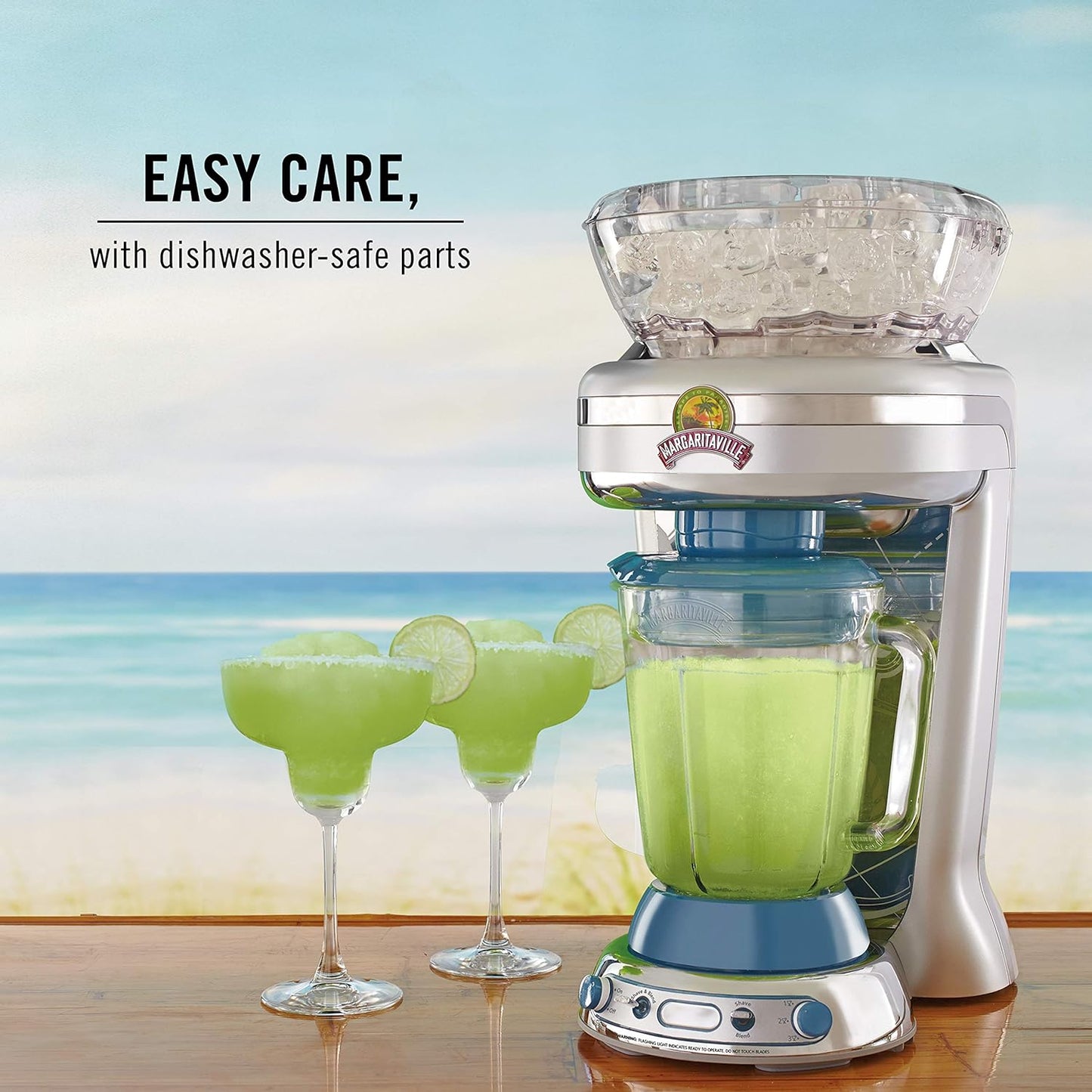 Margaritaville Key West Frozen Concoction Maker with Easy Pour Jar and XL Ice Reservoir, 4 Programmed Drink Settings, Great for Entertaining and Parties