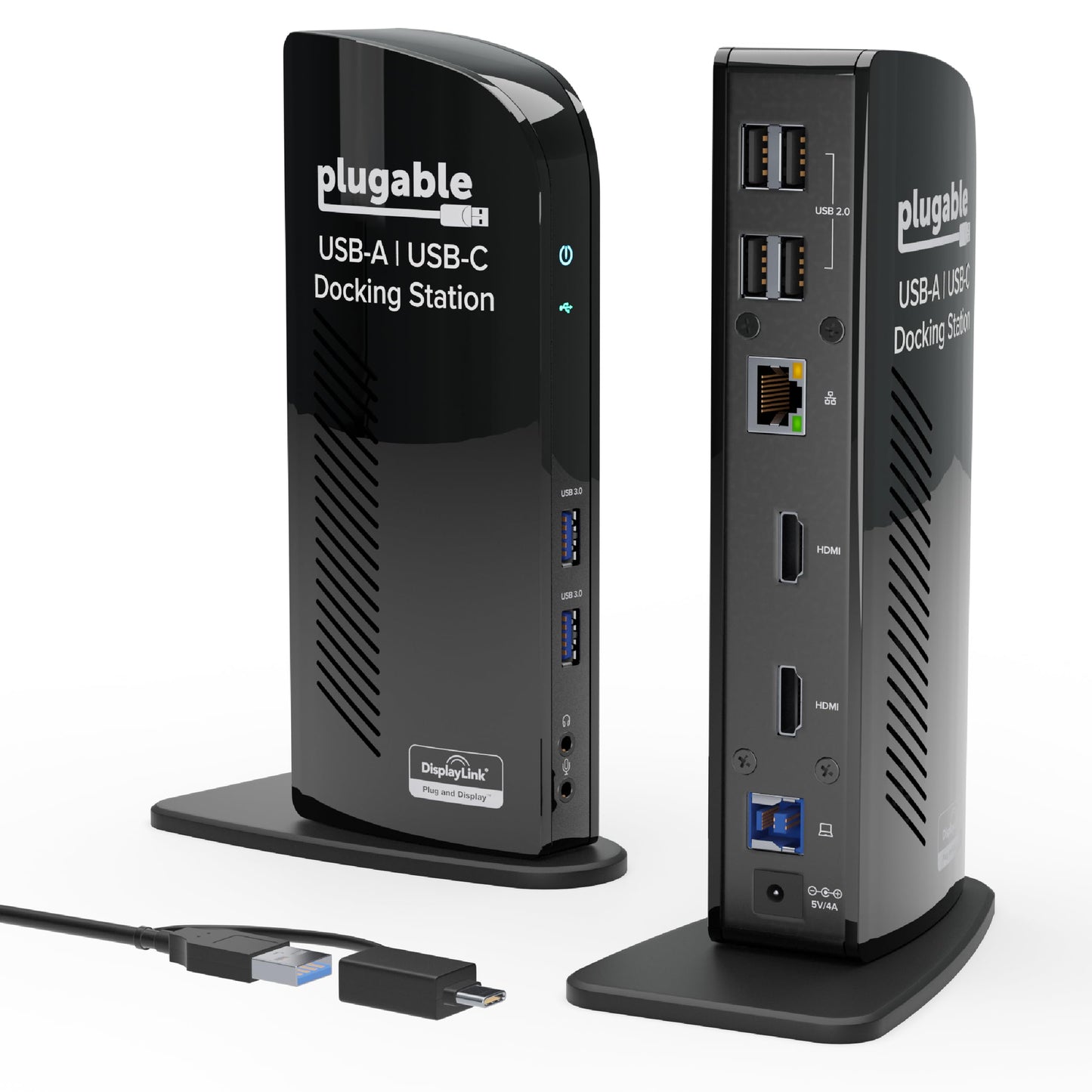 PLUGABLE Universal Laptop Docking Station Dual HDMI Monitor
