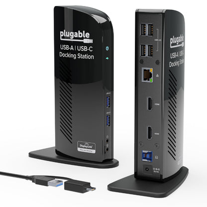 PLUGABLE Universal Laptop Docking Station Dual HDMI Monitor