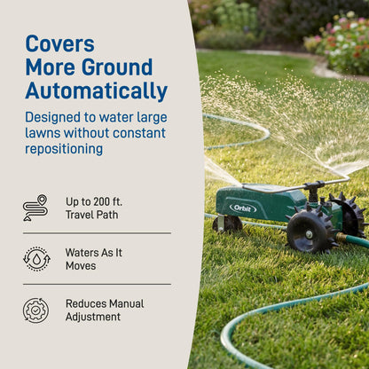 ORBIT Traveling Tractor Water Sprinkler System