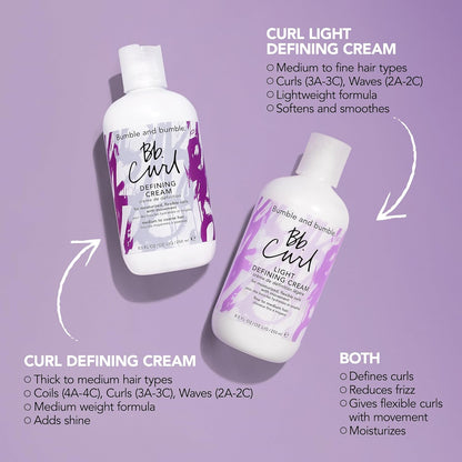 Bumble and bumble. Curl Defining Styling Cream | Moisture and Definition | Fine to Medium Curly, Wavy Hair | Anti Frizz | Hold and Shine | With Jojoba Avocado + Coconut Oils