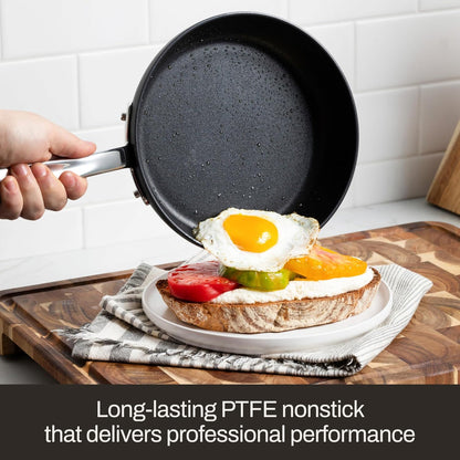 All-Clad HA1 Expert Hard Anodized Nonstick Cookware Set (13 Piece) Pots, Frying Pans, Dishwasher-Safe, Oven-Safe Up to 500°F Compatible with All Stovetops (Gas, Electric & Induction) - Black