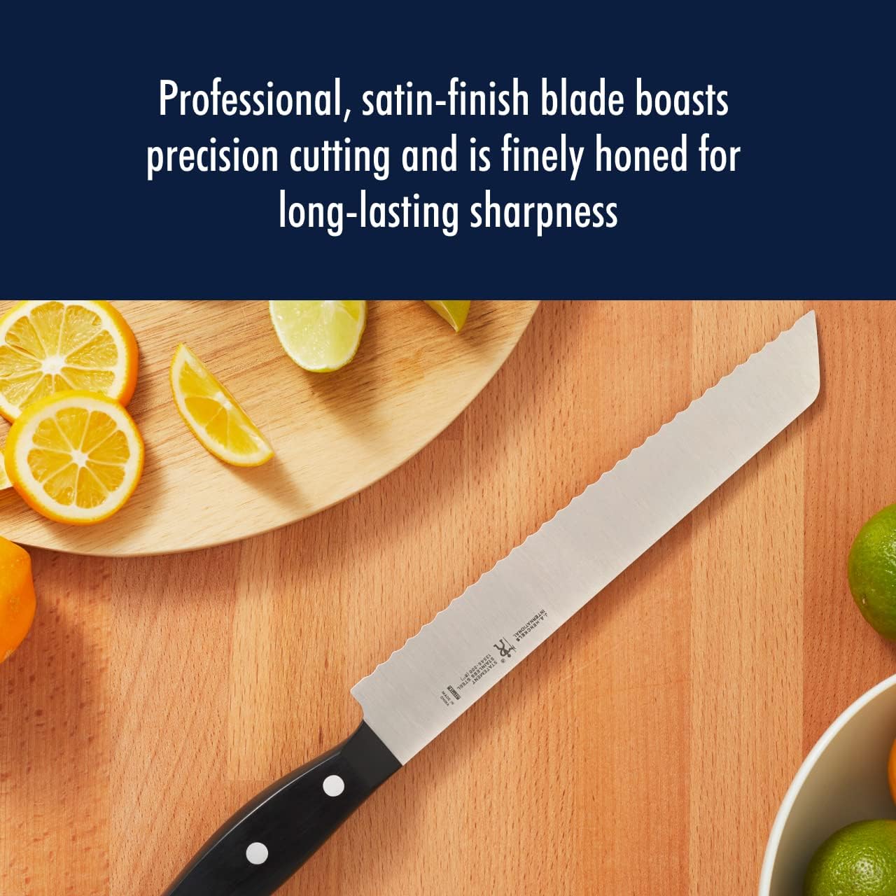 HENCKELS Statement Razor-Sharp 20-Piece Knife Set, Chef, Bread, German Engineered Knife Informed by over 100 Years of Mastery, Brown Block