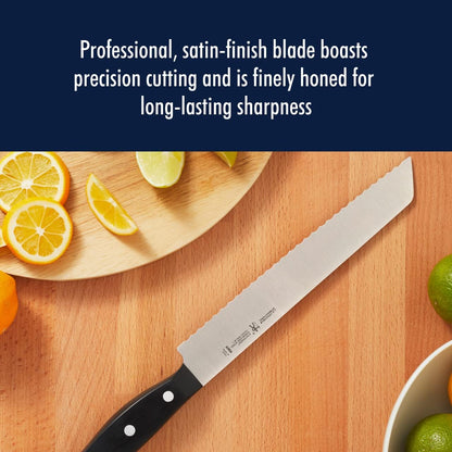 HENCKELS Statement Razor-Sharp 20-Piece Knife Set, Chef, Bread, German Engineered Knife Informed by over 100 Years of Mastery, Brown Block