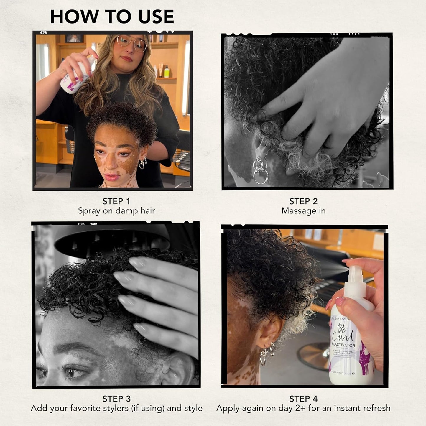 Bumble and bumble. Curl Reactivator Hair Mist | For Revived + Re-moisturized Coils, Curls, Waves | Anti Frizz | UV Protection| With Jojoba, Avocado + Coconut Oil