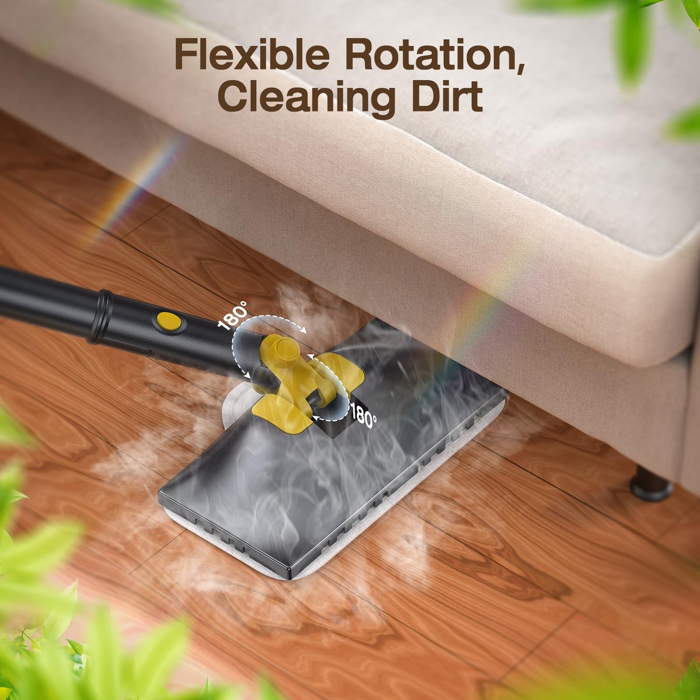 SCRUBWIZ Steam Mop with Handheld Cleaner, 10-in-1 Accessories