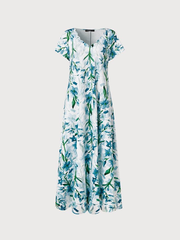V Neck Vacation Regular Fit Dress