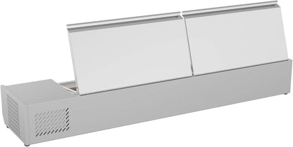 KoolMore SCDC-8P-SSL Commercial-Refrigerator, 71 Inch, Silver