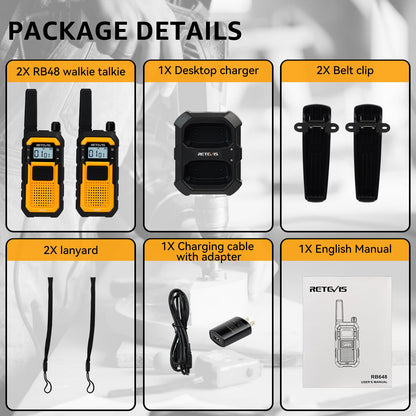 RETEVIS RB48 FRS Walkie Talkies - Long Range & Waterproof