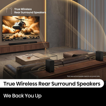 Hisense AX5140Q 5.1.4Ch Sound Bar with Wireless Subwoofer, Dolby Atmos, DTS:X, Bluetooth 5.3, Roku TV Ready, HDMI/AUX/ARC/Optical/USB, EzPlay, 7 EQ Modes, Hi Concerto, Room Calibration