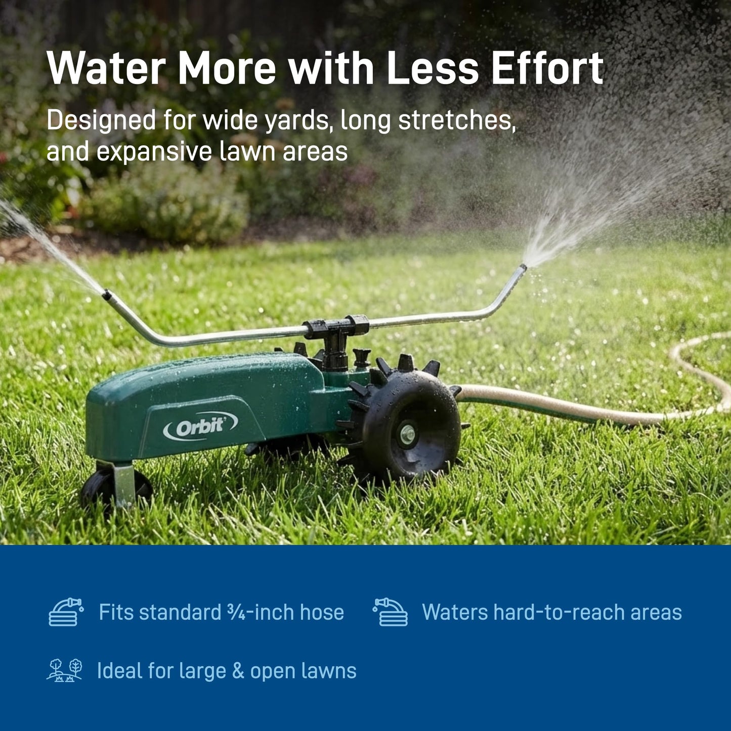ORBIT Traveling Tractor Water Sprinkler System