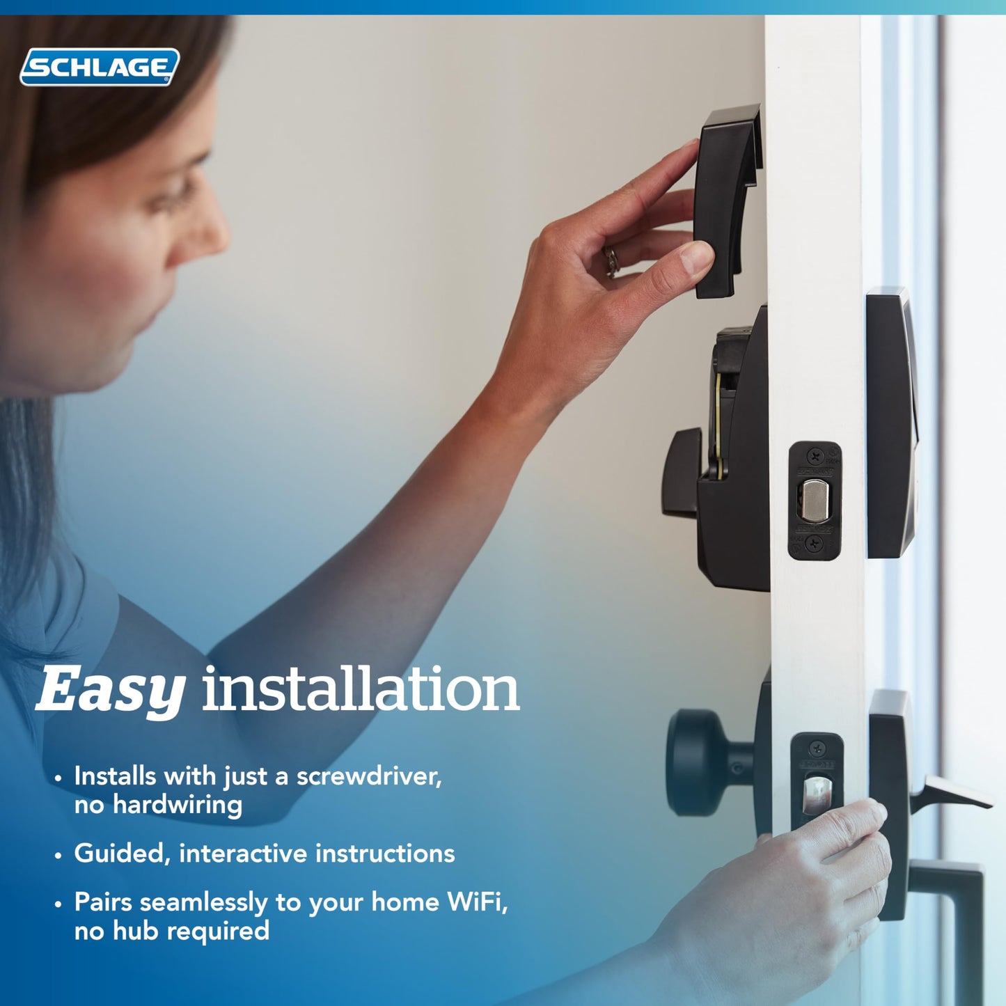 SCHLAGE Smart Wi-Fi Deadbolt Lock with Touchscreen Keypad