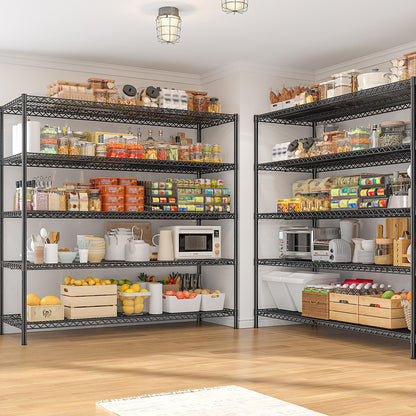 REIBII 55.5" W Heavy Duty Metal Shelving Unit - 5 Tier Storage