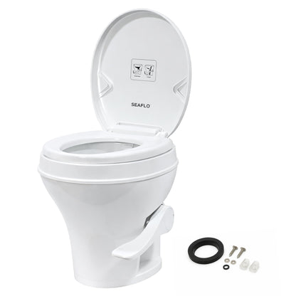 SEAFLO RV Toilet - Residential Height, Gravity Flush, Soft Close