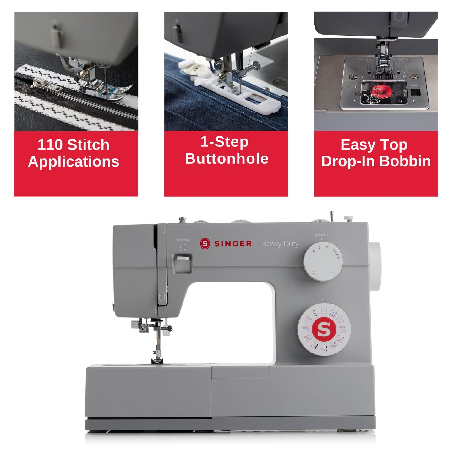 SINGER Heavy Duty 4452 High Speed Sewing Machine with Accessories