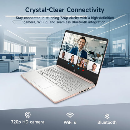 HP 14 inch Student Laptop Office 365, Quad-Core Processor(Beat i3-1115G4), 16GB RAM 256GB Storage (128GB UFS+128GB SD Card), Laptop for College Students and Business Home with Wi-Fi 6 HD Webcam Win11