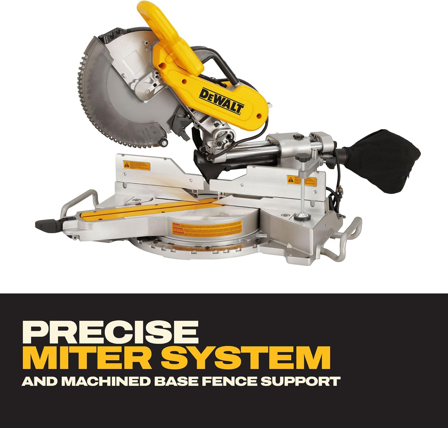DEWALT Miter Saw, 12 Inch Double Bevel Sliding Compound Miter Saw, Includes Blade Wrench and Clamp, Increased Crosscut Capacity, Powerful 3800 RPM Motor 15 Amp (DWS779)