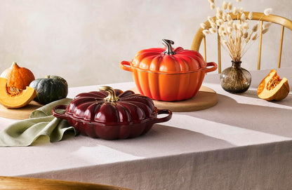 Le Creuset Enameled Cast Iron Figural Pumpkin Braiser, 2.75 qt., Garnet