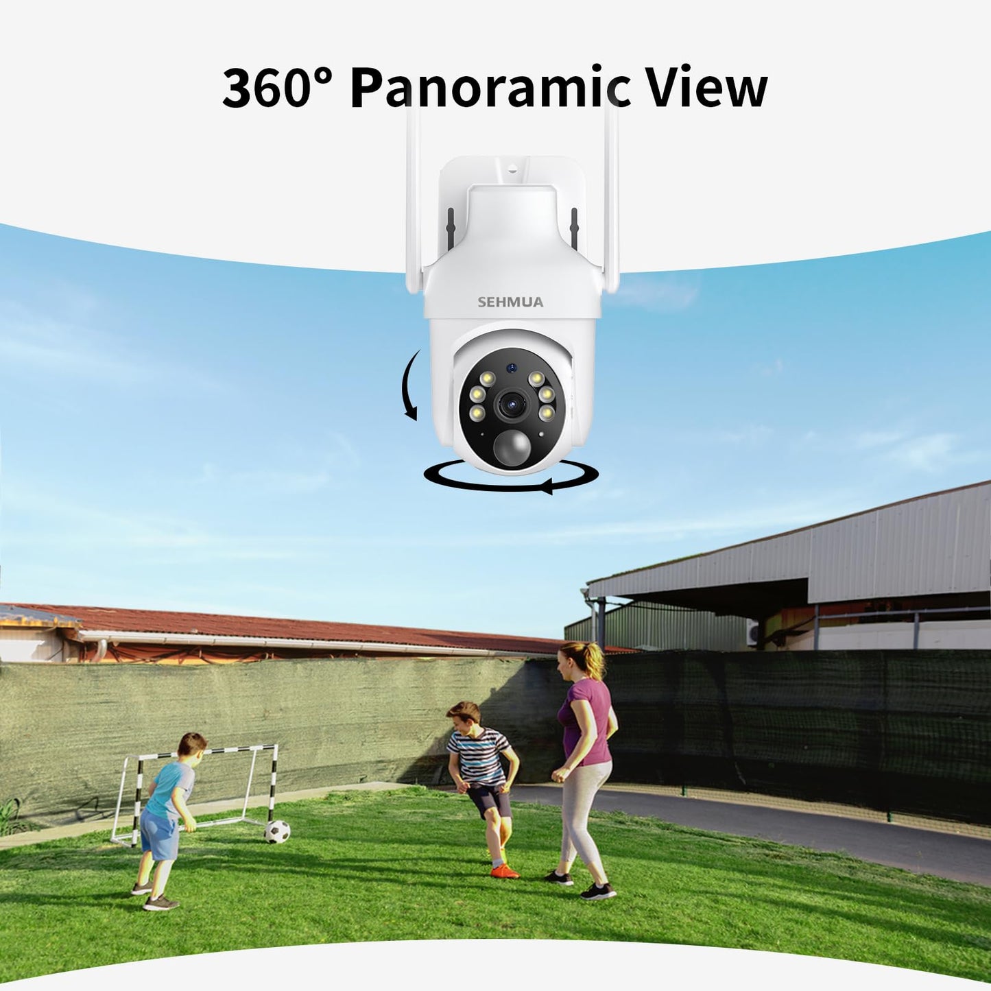 SEHMUA 2K Wireless Outdoor Security Cameras - 360Â° View