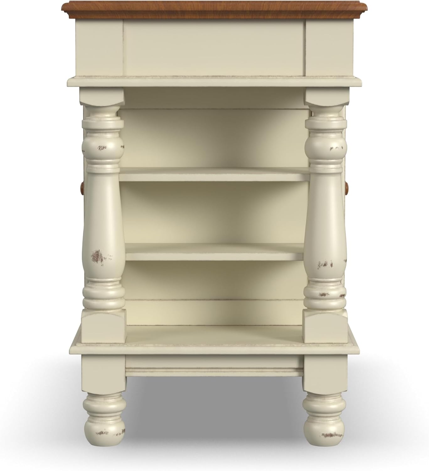 Homestyles Americana Antique Oak Island with Storage, 42"W