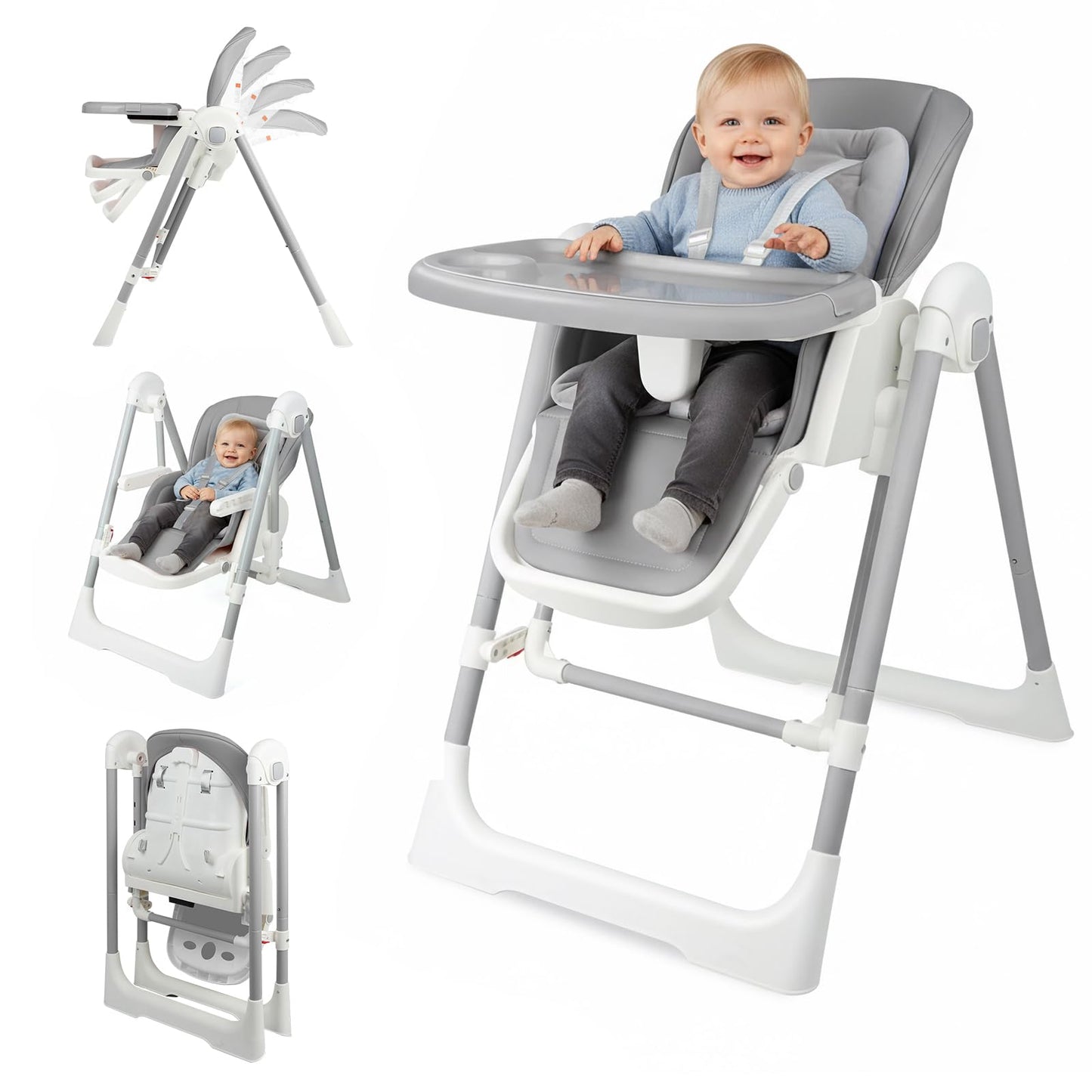 OUTLITT High Chair for Babies & Toddlers - 3-in-1 Convertible