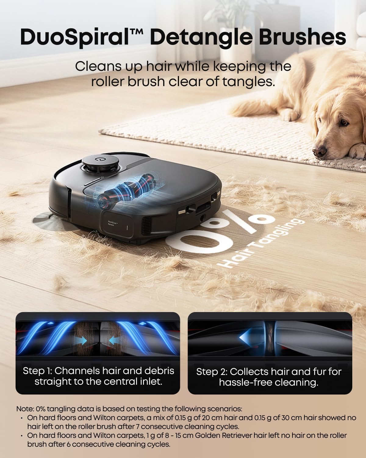 eufy C28 Robot Vacuum and Mop Combo,15,000 Pa Suction, HydroJet Always Fresh Roller Mop, Upgraded from X10 Pro, Zero-Tangle Design for Pet Hair, Auto Mop Washing&Drying, Self-Emptying&Refilling