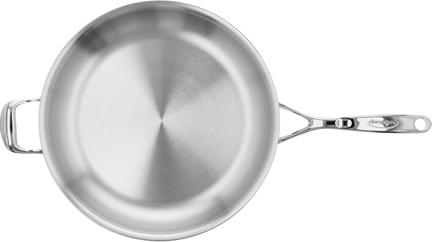 Demeyere Atlantis Proline 12.6-inch Stainless Steel Fry Pan with Helper Handle