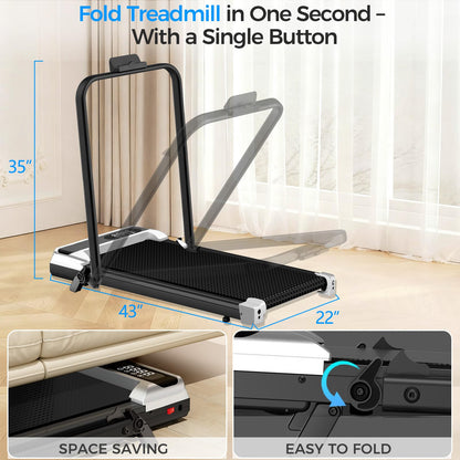 SHINEMAOS Walking Pad Treadmill with 8% Incline and Remote