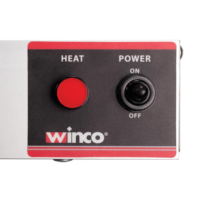Winco ESH-60, 60-Inch Electric Strip Heater, 1400W, 12A, Commercial Grade Infrared Food Warmer, Pass-Through Stations Heating, ETL,Silver