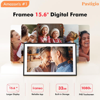 PASTIGIO Frameo 15.6" Digital Photo Frame WiFi, 32GB, HD