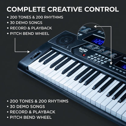 ROCKJAM 61-Key Keyboard Piano with Stand, Bench & Headphones