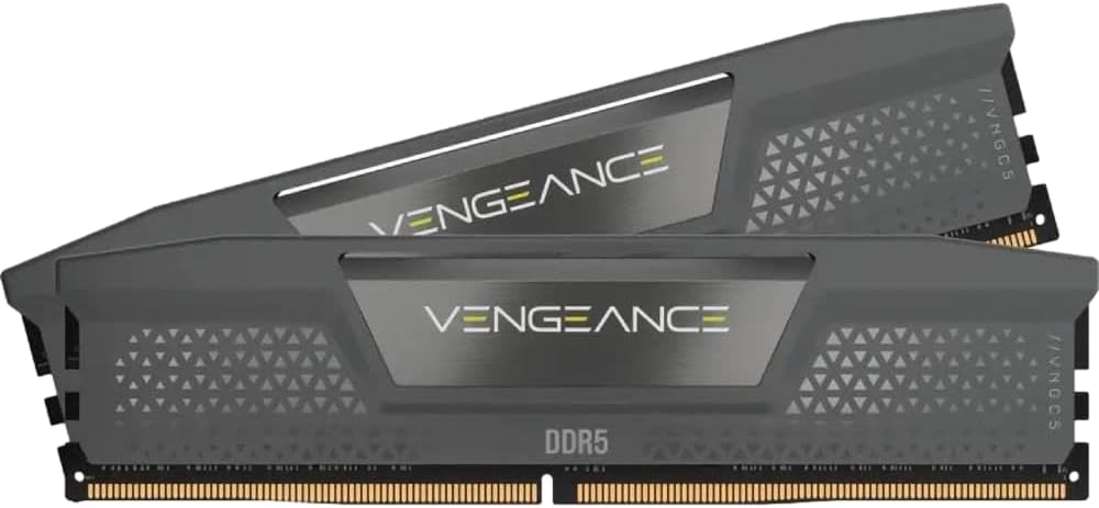 CORSAIR Vengeance DDR5 RAM 32GB (2x16GB) Up to 6400MHz CL36-48-48-104 1.35V AMD EXPO Intel XMP 3.0 Desktop Computer Memory – Gray (CMK32GX5M2B6400Z36)