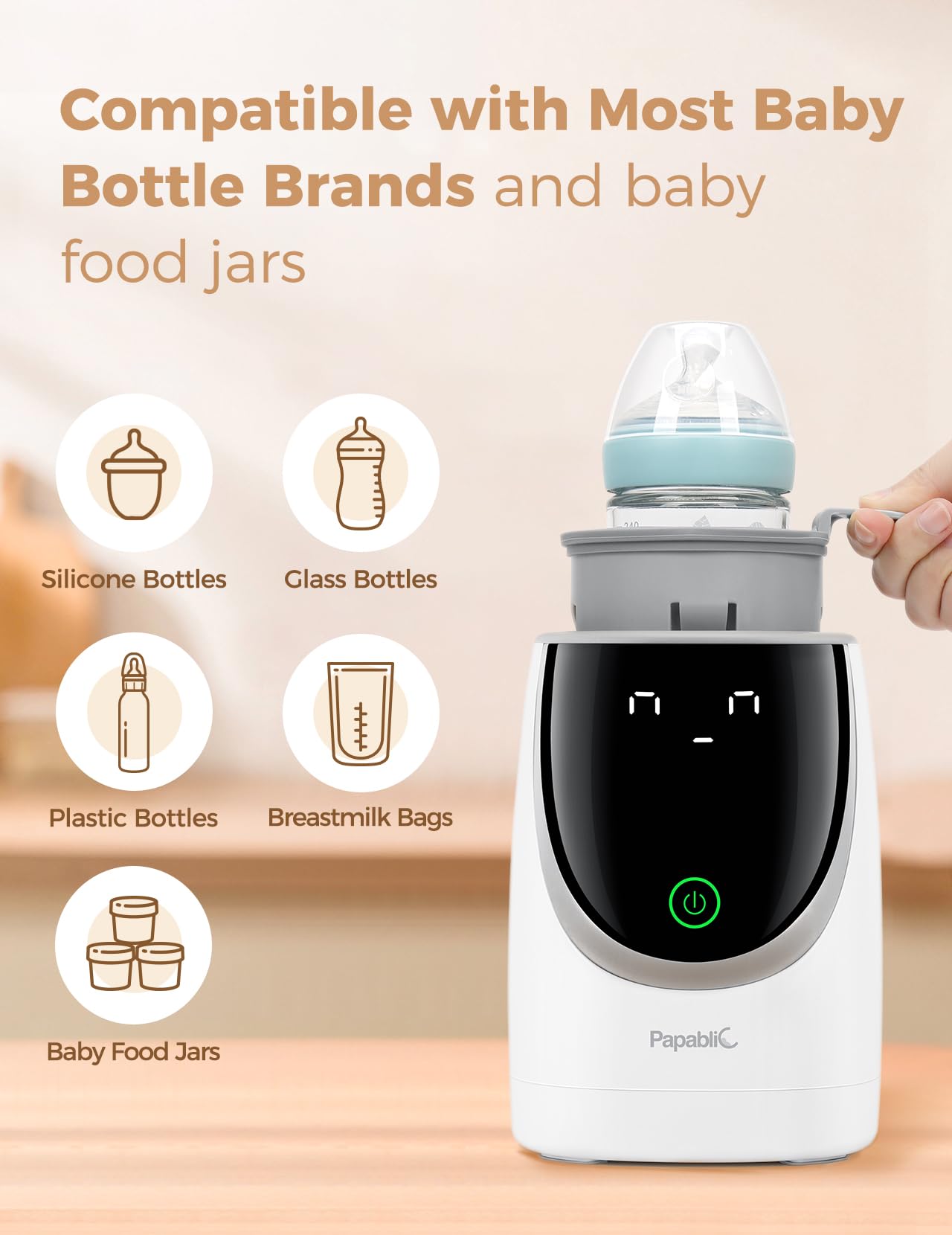 PAPABLIC NutriWarm Swirlable Bottle Warmer