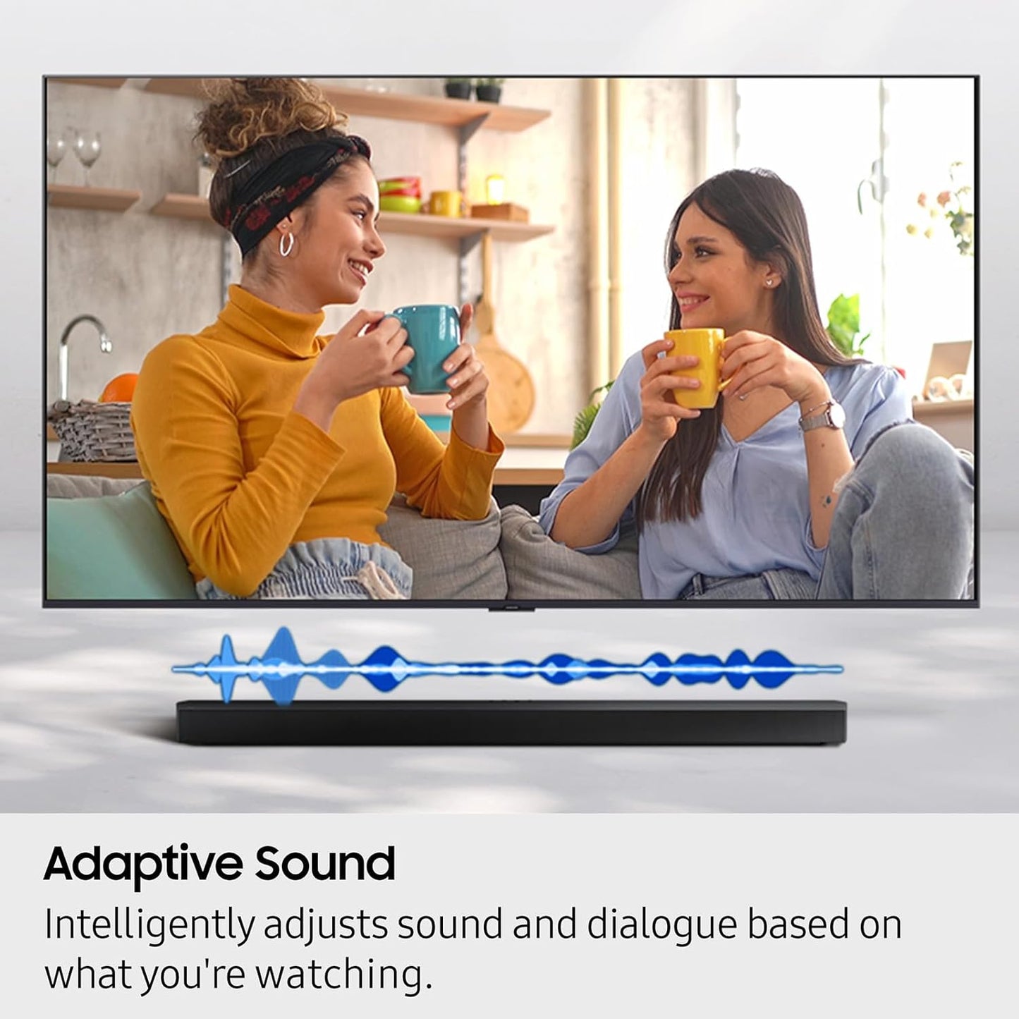 Samsung B-Series Soundbar HW-B550F 2.1 ch DTS Virtual:X Soundbar with Subwoofer (2025 Model) Voice Enhance Mode, Bass Boost, Adaptive Sound