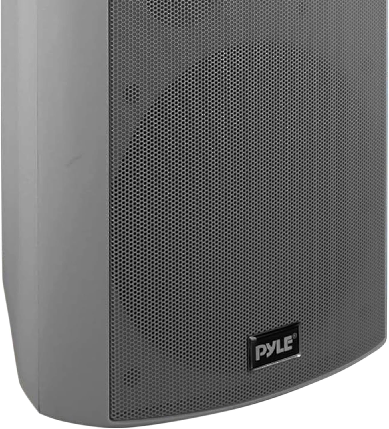 Pyle 6.5 Inch Wall Mount Waterproof Speaker System for Indoor or Outdoor Wireless Bluetooth Surround Sound System, Light Gray (2 Pack)